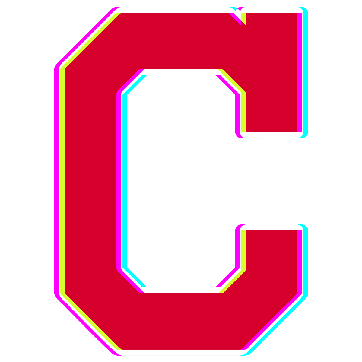 Phantom Cleveland Indians logo iron on paper